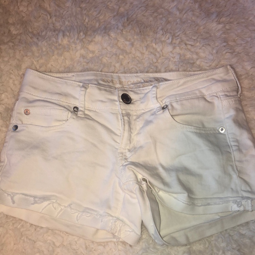 White Jean Shorts